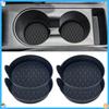 Auto-Becheruntersetzer Silikon-Einlage Universal rutschfester Untersetzer, Auto-Innenraum Set für Männer und Frauen 4 Stück Schwarz
