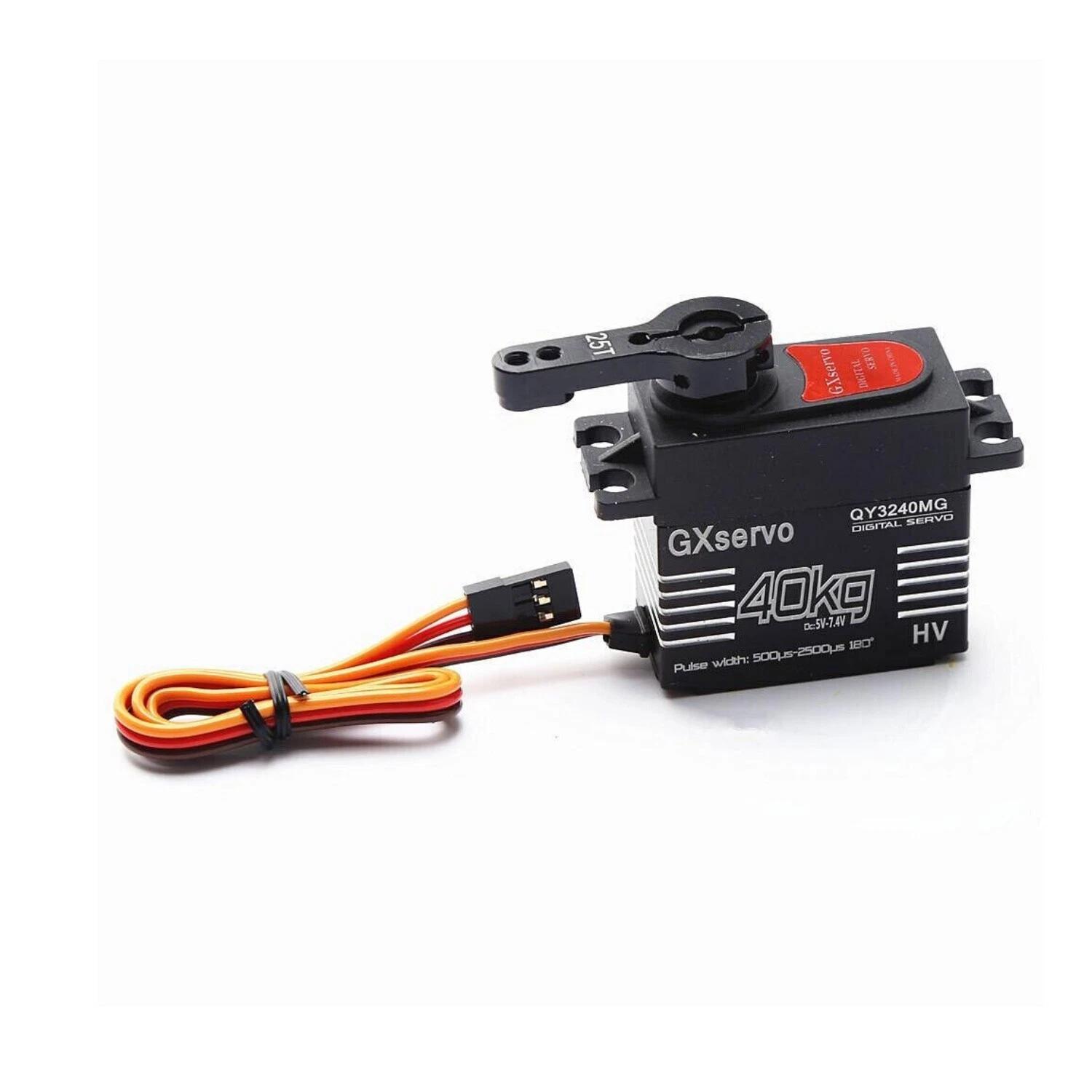 

Metal Gear Waterproof Digital Servo Waterproof Aluminum Alloy Case High Torque Speed for RC Car Truck Crawler Boat DIY 40KG чорний