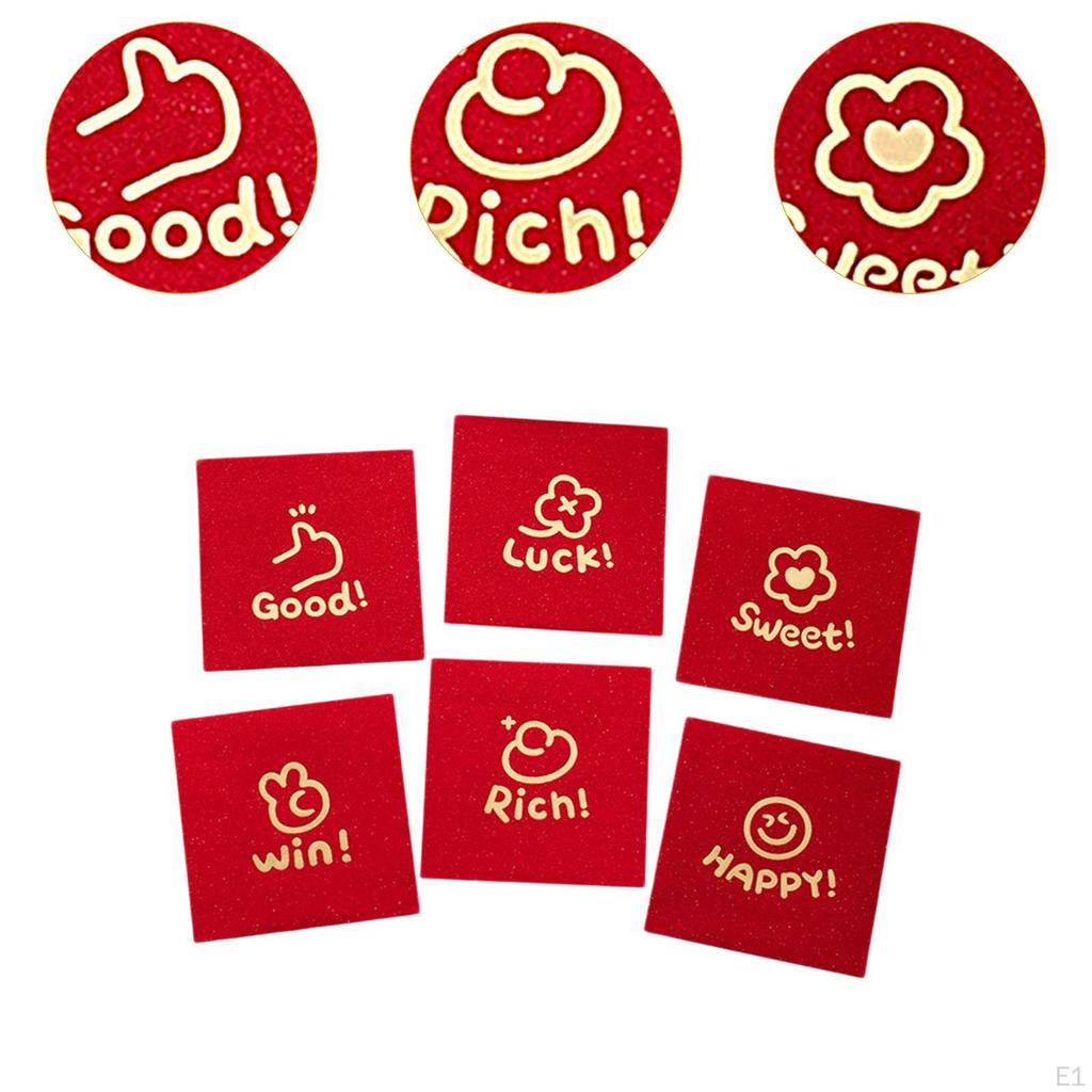 6 ks Balení červených obálek na Jarní festival Praktické Peníze Krásné