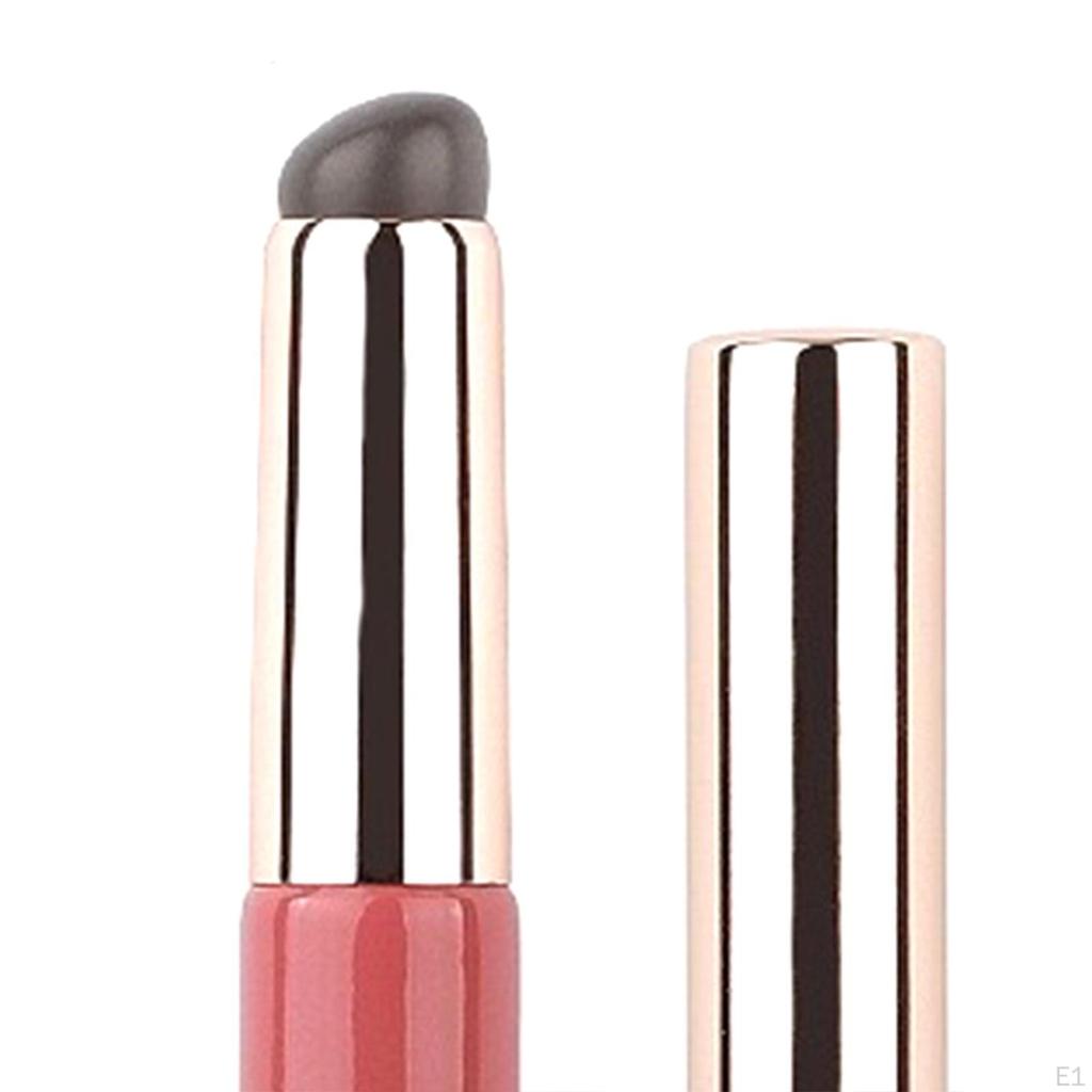 Concealer Brush Lipstick Soft with Tube Protector Round Head Lip Makeup for