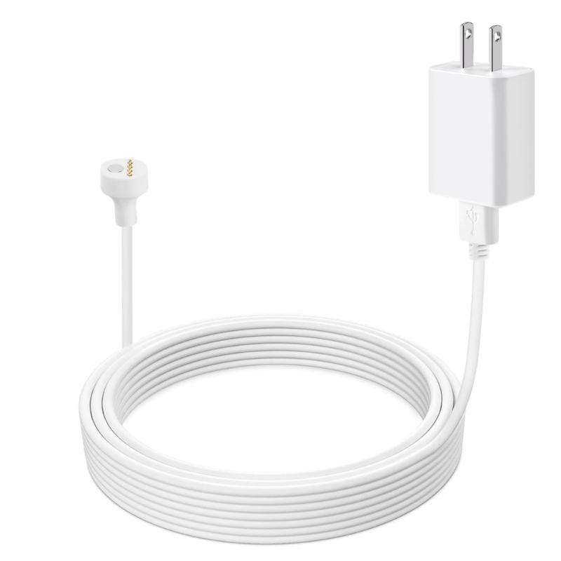 

Long Flexible Power Adapter Magnetic Power Charging Cable Replacemnet for Nest Monitoring Camera Accessories 1
