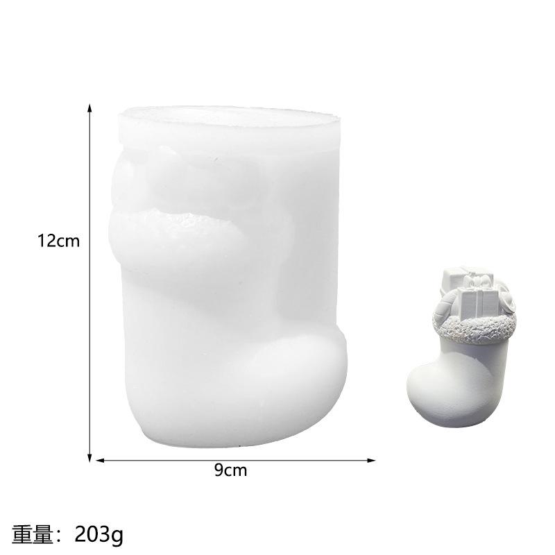 3D DIY Christmas  Silicone Candle Soap Epoxy Resin Wax Mold Silicone Cake Chocolate Making Christmas Gift Home Party Decoration