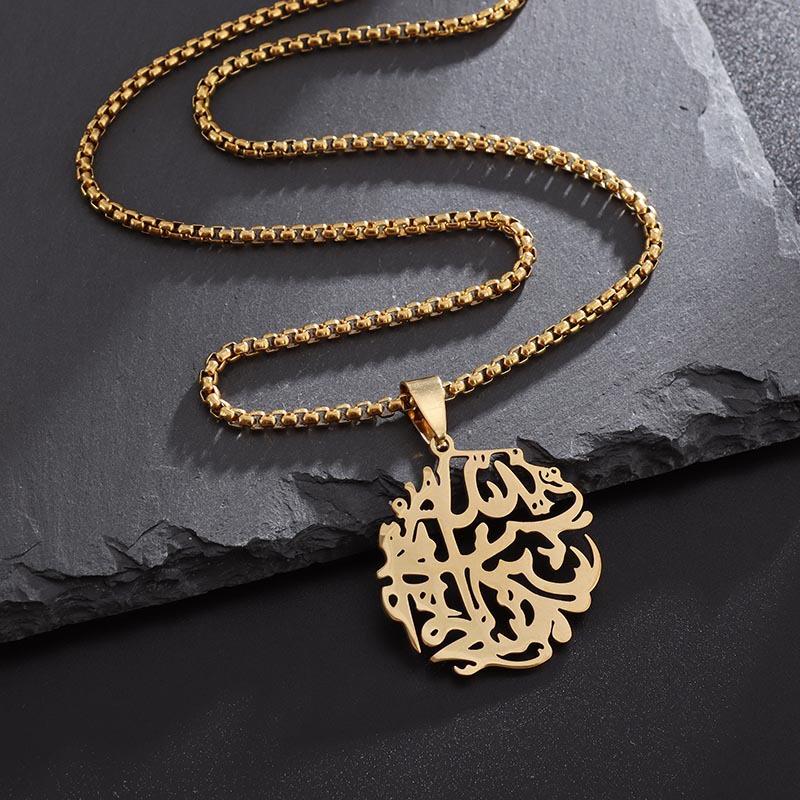 

Хит продаж Ожерелье-подвеска из нержавеющей стали в простом французском ретро-стиле с полым текстом в виде круглой карты Древо жизни