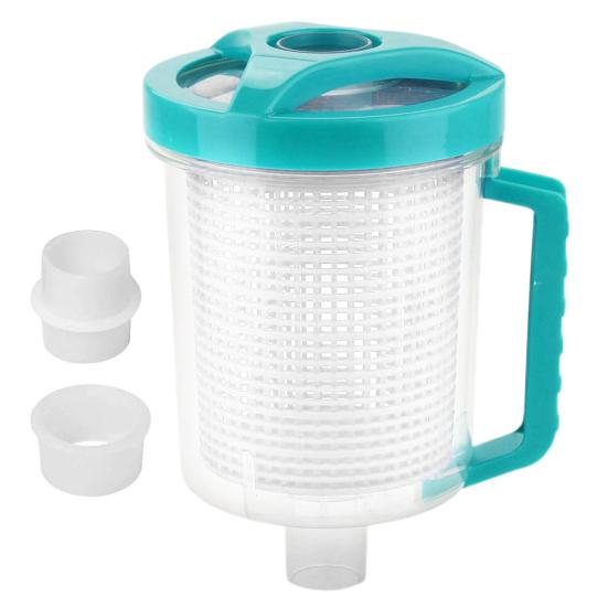 Pool Leaf Canister for Pool Vacuum Transparent Pool Leaf Collector Leaf Trap High-Capacity Leaf Catcher Catch Twigs Debris for Pool Spa