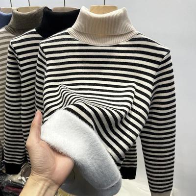 Γυναικείο Πουλόβερ Μπλούζα Χειμώνα Παχύ Βελούδο Μακρυμάνικο Πλεκτό Ελαστικό Βασικό Ρούχο Μακρυμάνικο Oversize Πουλόβερ Μπλούζες