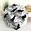 1PC Musical notes Umbrella Portable Folding Umbrella Iron Frame Hole Bone Structure Outdoor Home Umbrella A1