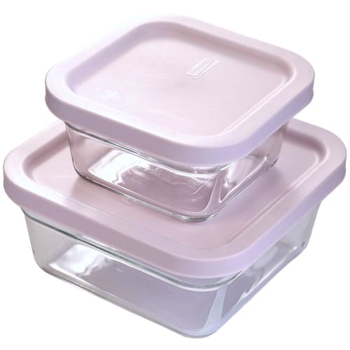 Advanced Door GlassLock Easy-Open Heat-Resistant Glass Container, Square, 400ml (OCST-040E)