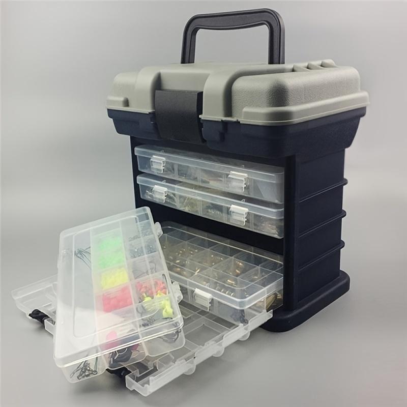 FTK Multifunctional Fishing Tackle Storage Box, Bait Accessories Suitcase, Fishing Toolbox, Portable Crafts Storage Box