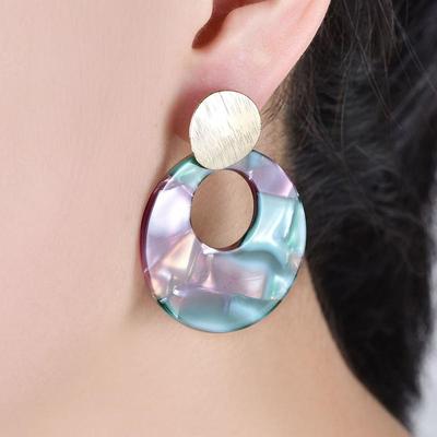 WWJ Korean Fashion Round Multicolor Drop Earrings for Girls