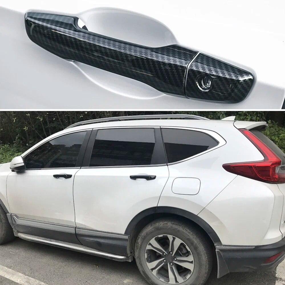 For Honda CRV 5th Accessories 2017 2018     Car ABS Carbon  Gate Door Handle Covers Trim Stickers Accessories