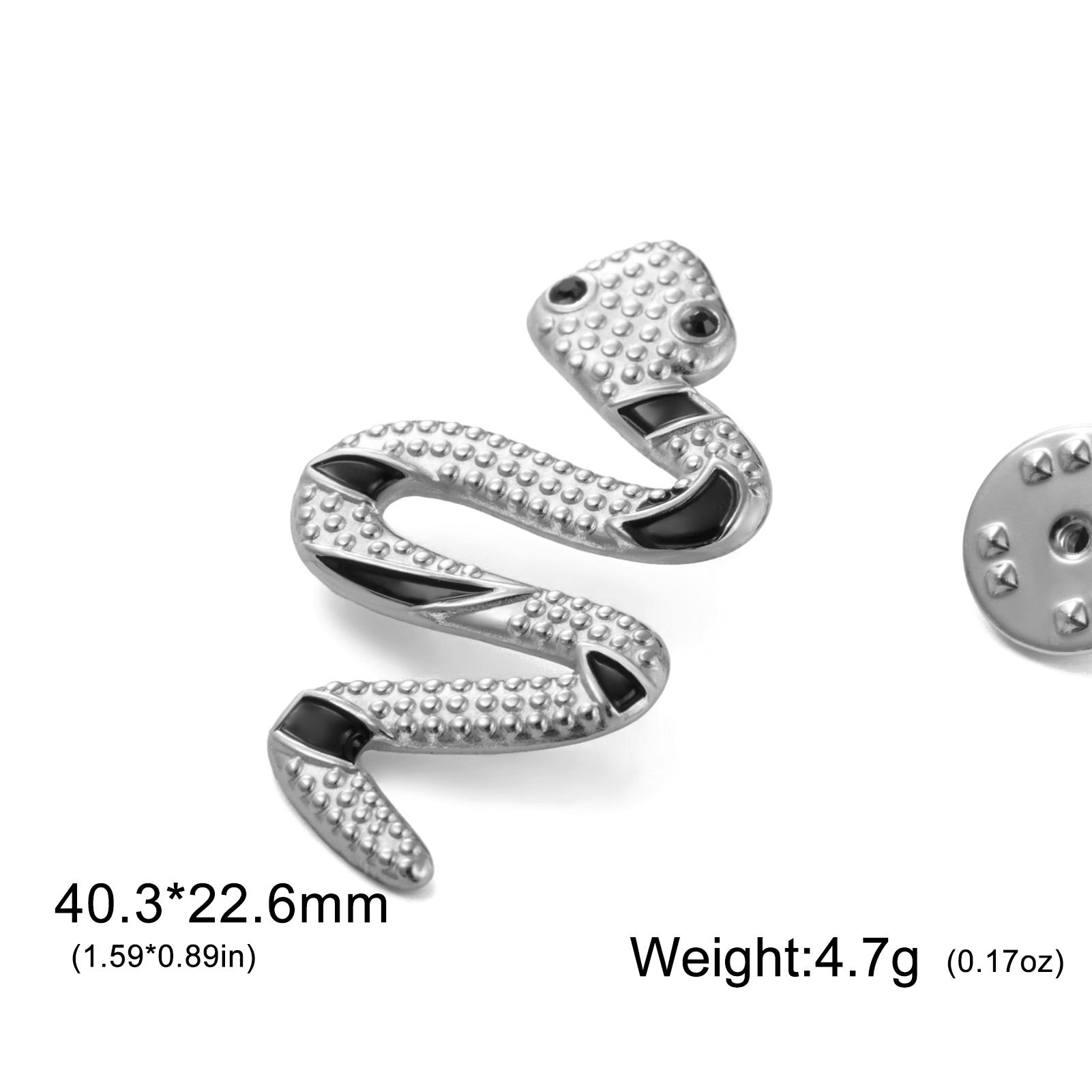

Teamer Snake Stainless Steel Pin Brooch For Women Men Fashion Cute Animal Vintage Jewelry Suit Accessory Birthday Gift 2026 New