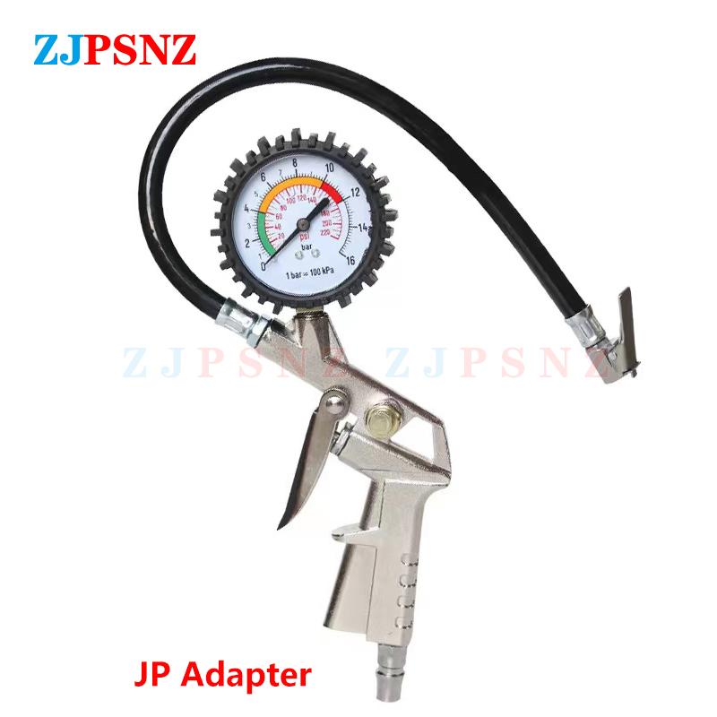 Car Tire Pressure Gauge Pressure Gun Type 0-16Bar/0-220Psi For Air Compressor Car Motorcycle SUV Inflator Pump Tire Repair Tools