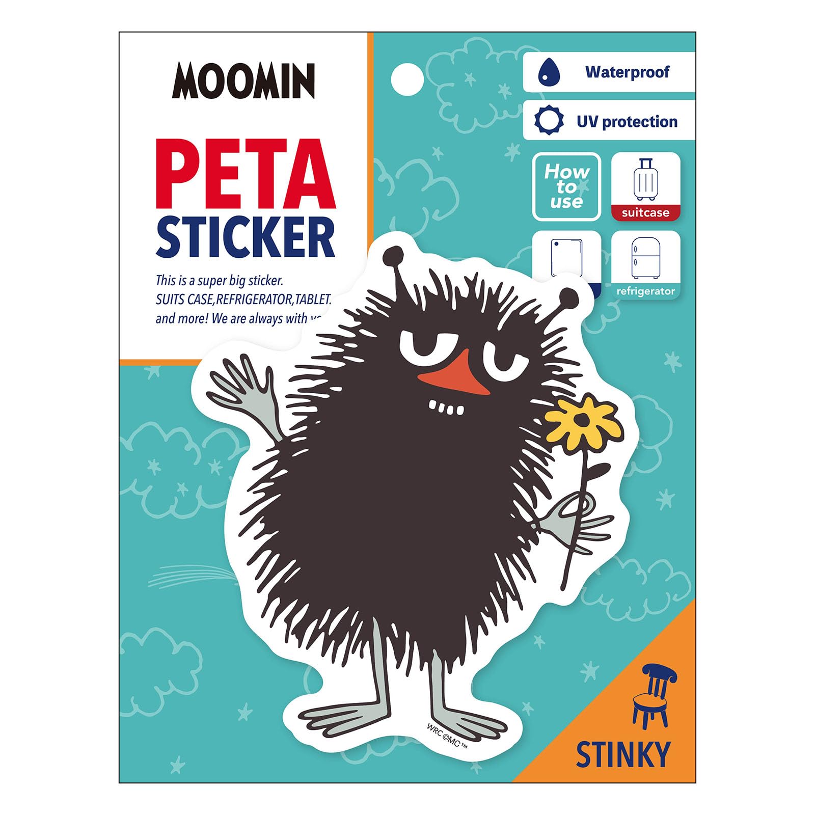 

World Craft Moomin Sticker PETA Sticker Stinky MOSC-P554 чёрный