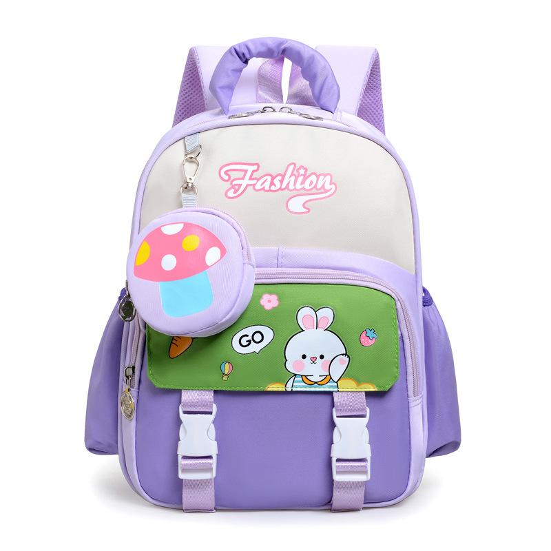 New kindergarten cartoon backpack high value cute children's backpack girls ultra light shoulder pads small and medium class school bag