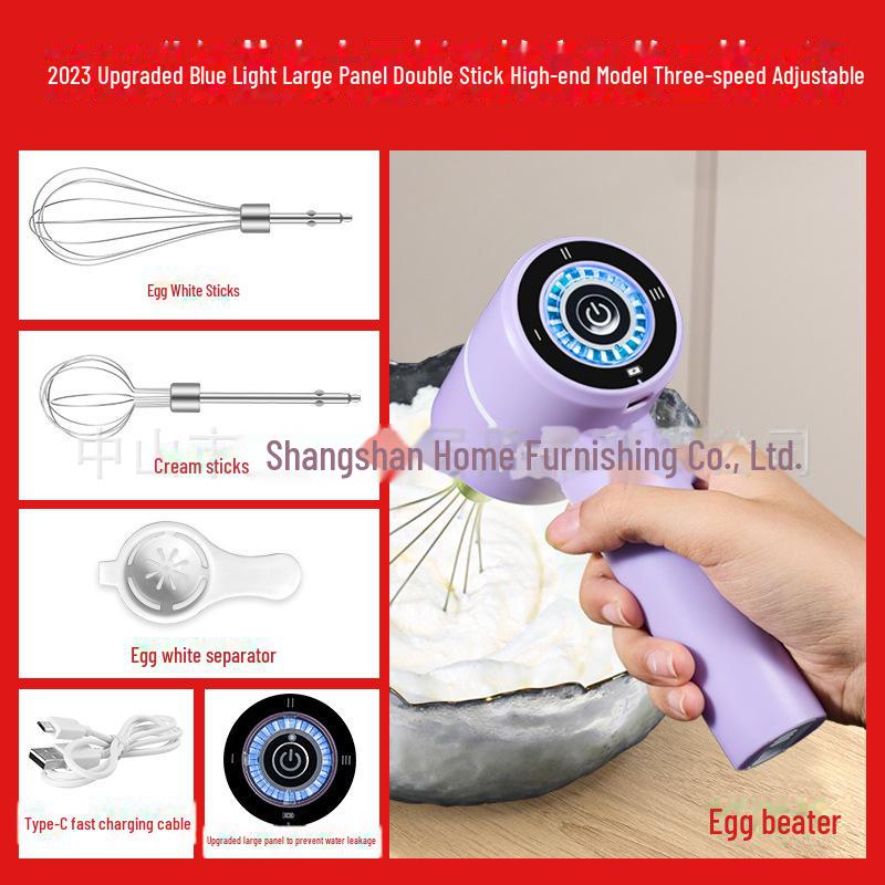 

Беспроводной ручной венчик для взбивания яиц для выпечки и взбивания 3-Speed Adjustment