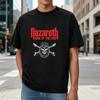 Vintage Rock Tee Skull Crossbone Music Print Men WomenShort Sleeve Streetwear