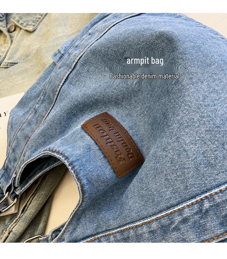 Women's Large Capacity Japanese Style Casual Denim Tote Bag