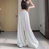 2026 Damen High-Waist Acetatsatin Weitbeinige Bodenlange Hose - Stylischer Sommer Sonnenschutz Freizeitanzug.
