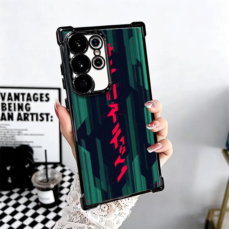 Cyberpunk Aesthetics Plating Phone Case For Samsung Galaxy S24 S25 FE S26 Edge S23 Ultra S22 S21 Plus S20 Anti-Fall Airabag Cove