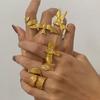 Edelstahl Friedenstaube Offener Ring Flügel Fliegender Vogel Neu Nicht Verblassend Wasserdicht Ring Retro Kreativ Titanstahlring Geschenke