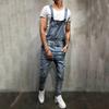 Tute da Lavoro Biker Eleganti da Uomo Salopette Jeans Tuta Jeans Uomo Streetwear Casual Elasticizzate Strappate Salopette Jeans con Bretelle Maschili