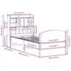 Solid Wood Bed with Shelf Without Mattress Wax Brown 75 x 190 cm