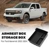 För -2025 Ford Maverick Mittkonsol Armstöd Förvaringslåda Organizer Svart