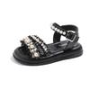 Girls' Pearl Sandals  Summer Hot Fashion Soft Bottom Water Diamond Princess Shoes Girls' Skirts Fashion Shoes