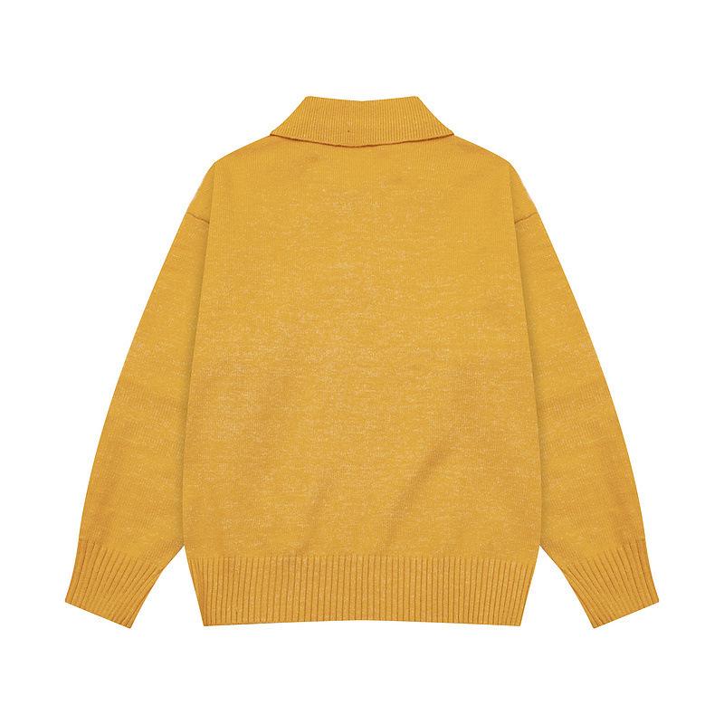 2025 Herbst/Winter Unisex Locker Gestrickter Pullover mit Herzstickerei Langarm-Oberteil