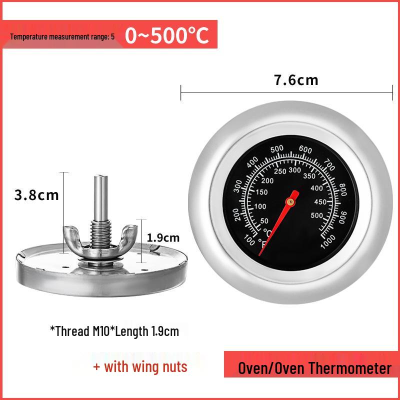 Stainless Steel Short Needle Thermometer for Oven and Barbecue
