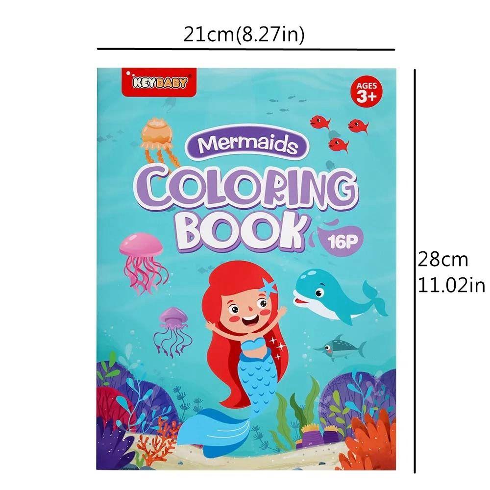 Painting Children's Coloring Books Montessori Mermaid Graffiti Book Dinosaur Drawing Book  Toddler