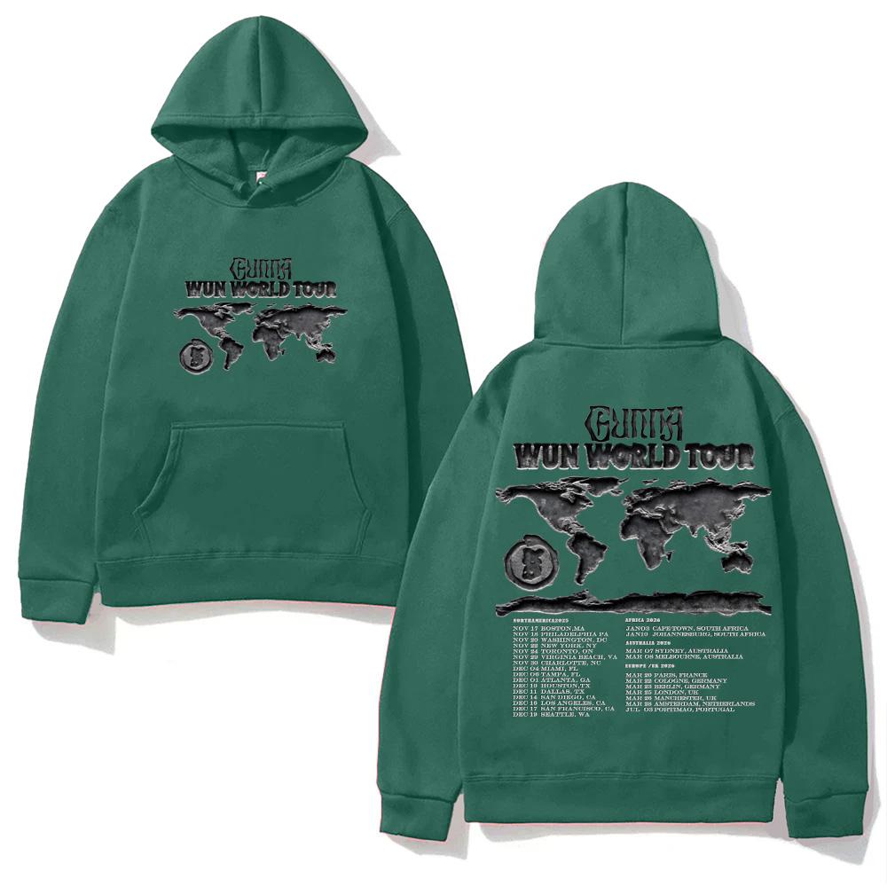 Rapper Gunna WUNNA World Tour 2025-2026 Hoodie Casual High Quality Cartoon Print Moletom with Hooded Fleece Comfortable Hoody