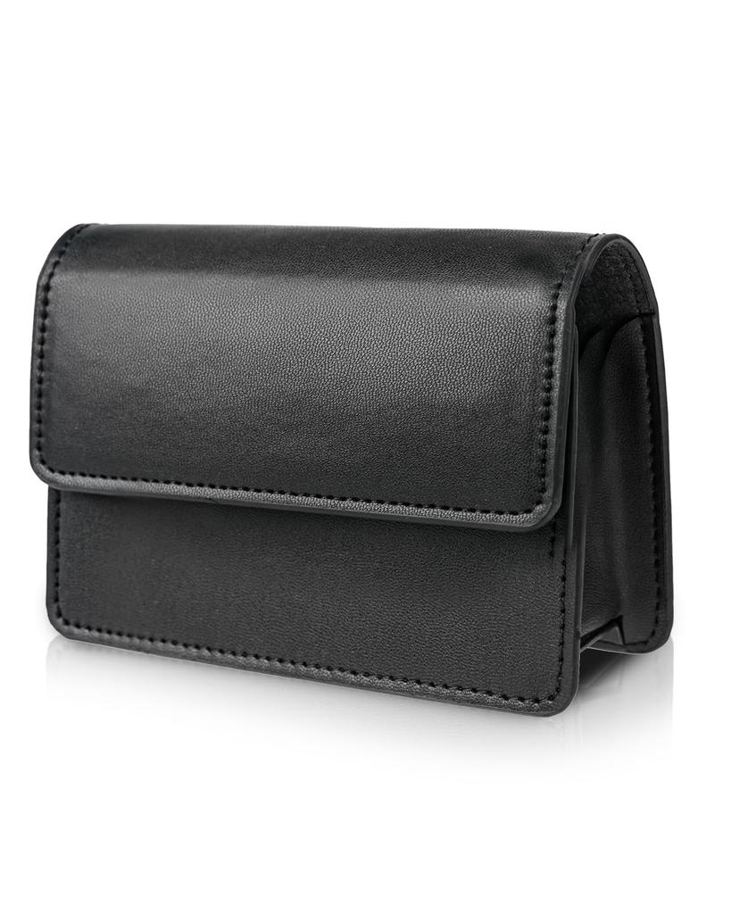 Mieseey Golf Rangefinder Case Laser Case Golf Rangefinder Case Lightweight with Magnet Black Belt Attachable PU Laser Case Golf Laser Rangefinder