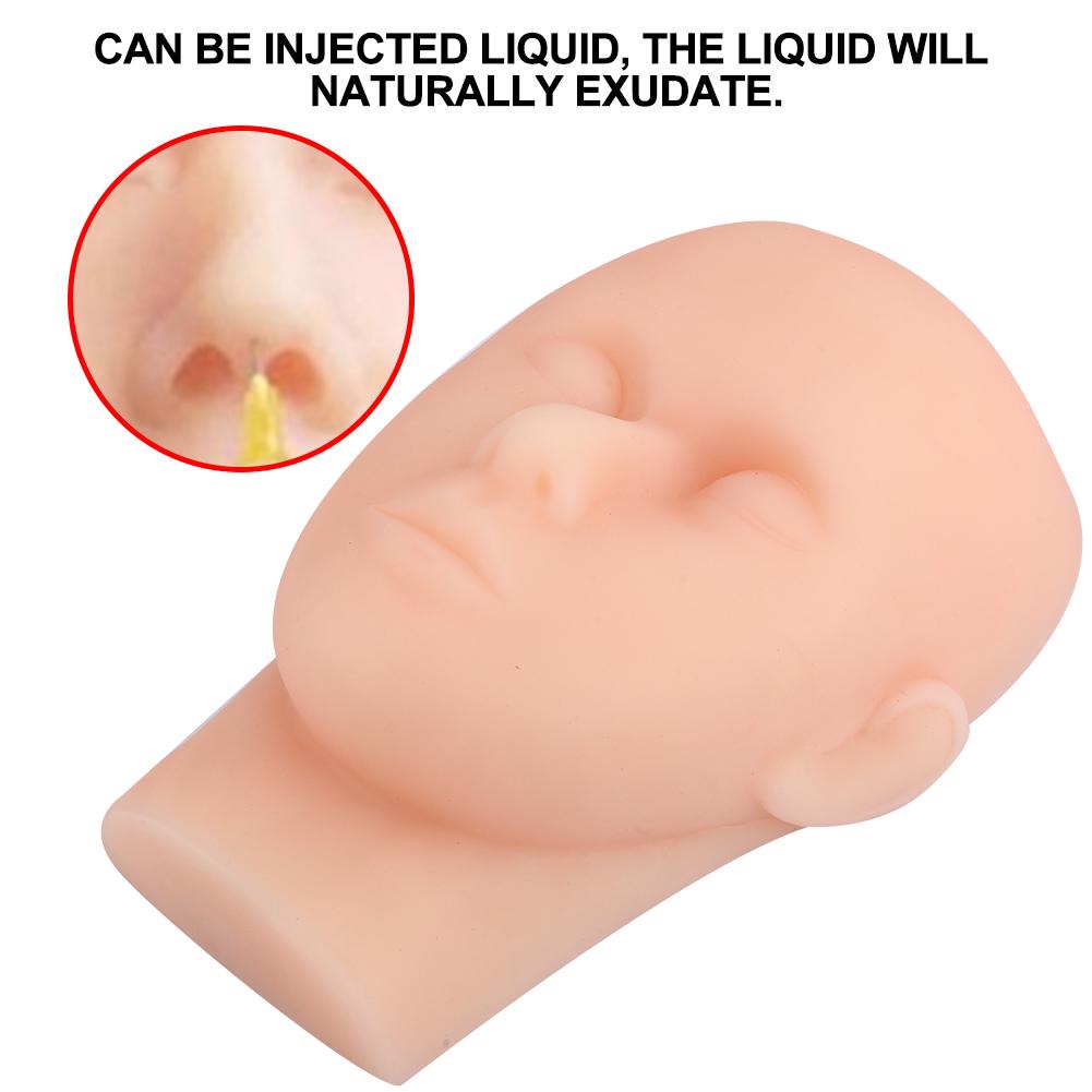 Skin Suture Facial Model Head Mold Soft Silicone Surgery Training Practice Accessory