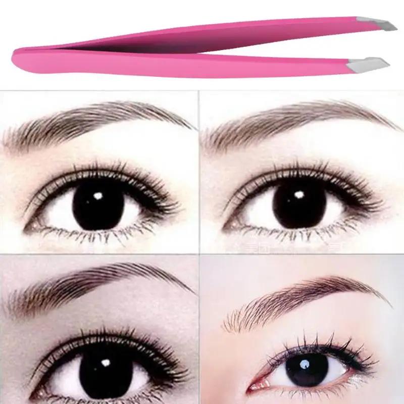 1pcs Eyebrow Tweezers Stainless Steel Face Hair Removal Eye Brow Trimmer Eyelash Clip Cosmetic Beauty Makeup Toos