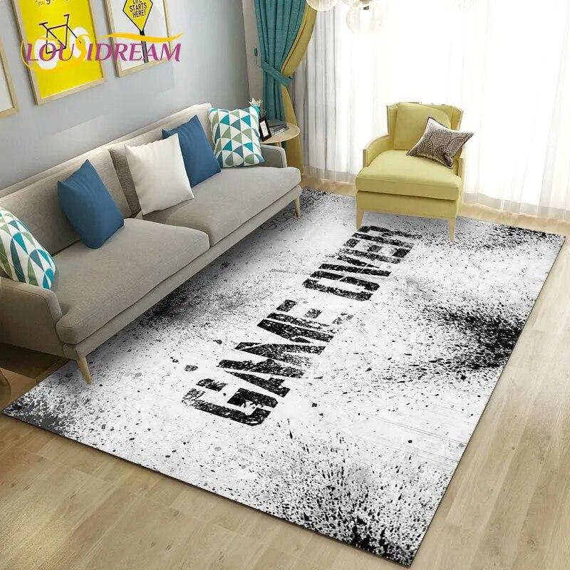 

3D-мультфільм Gamer Game Over Килимок великий, килимок для вітальні, спальні, дивана, прикраса, килимок для дитячих ігор, нековзний килимок 40x60cm