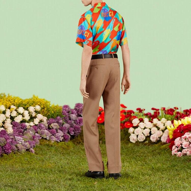 Gucci Camp Collar Bunny Print Shirt 723823-ZAL0S-4886