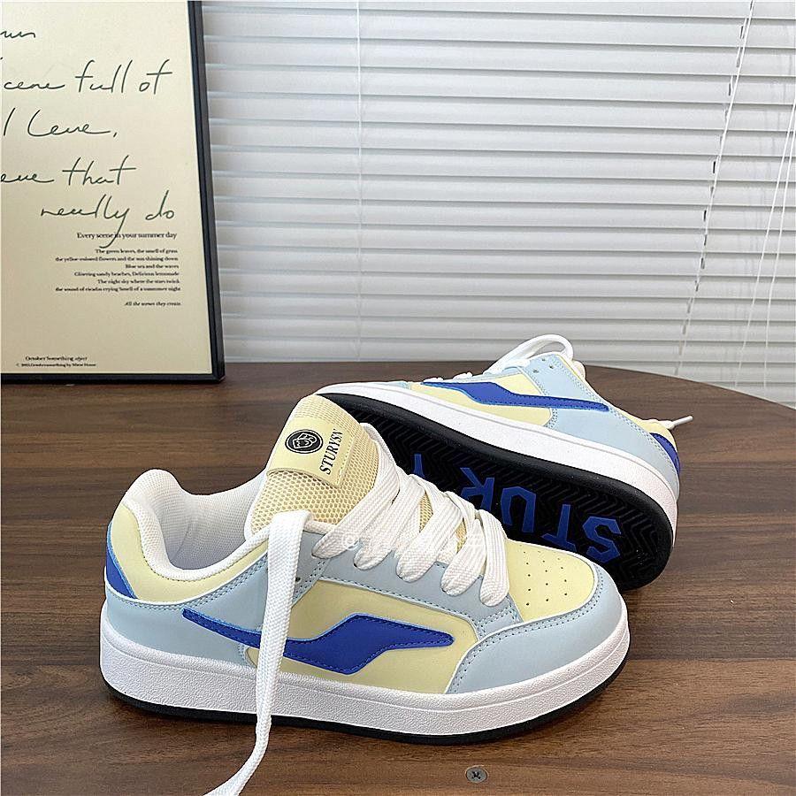 Bread Shoes Women's Versatile Color Matching Sports and Leisure Board Shoes Spring and Autumn New Little White Shoes