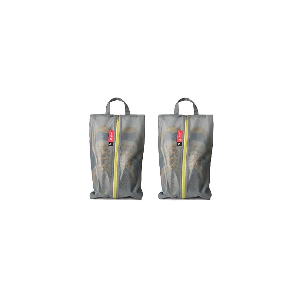 Pack All Shoe Cases, Shoe Bags, Shoe Storage, Indoor Shoe Bags, Water-Repellent, Set of 2, Gray