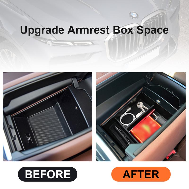 For BMW X5 G05 X6 G06 X7 G07 2019 2020 2021 2022 2023 Car Center Console Armrest Storage Box Tray Holder Interior Accessories