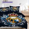 Real Madrid CF Vzorované povlečení Sada prošívaných dek s povlakem na polštář Domácí dekorace Narozeninový dárek (1 * povlak na přikrývku + 2 * povlak na polštář, bez výplně)