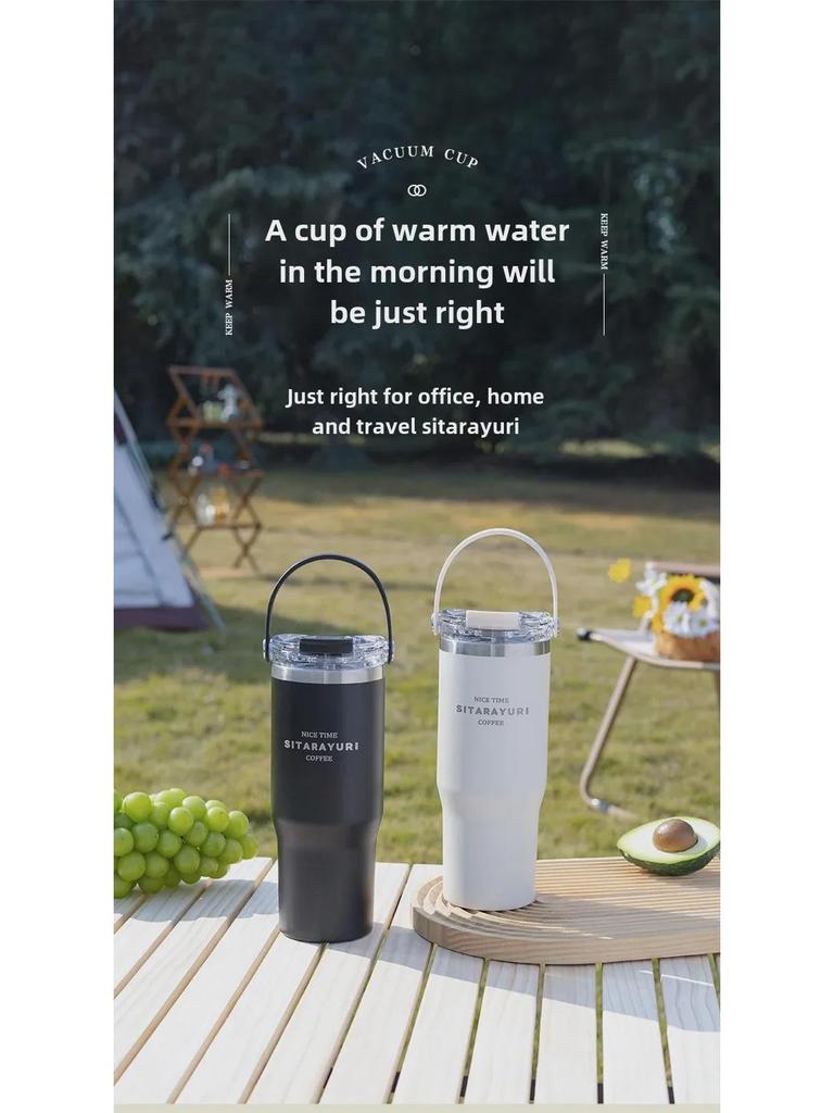 High-Quality Stainless Steel Thermos with Dual Straw - Perfect for Fitness Enthusiasts and Car Use