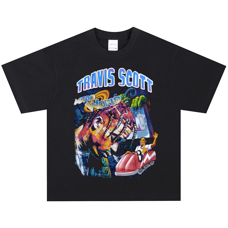 Футболка Travis Scott, Мягкая ткань, Повседневная S
