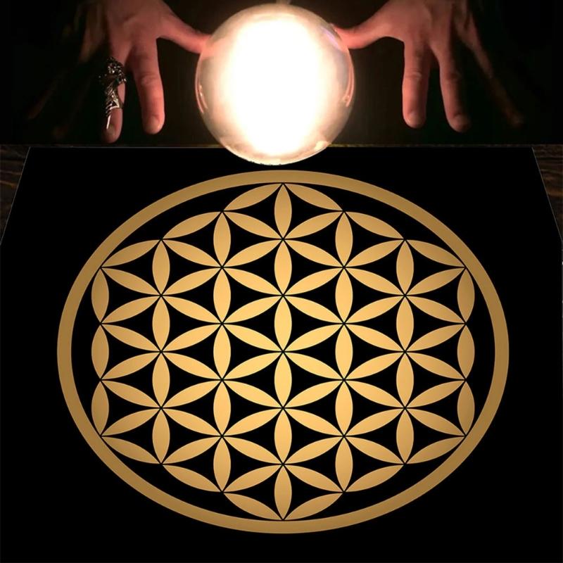 Tarot Card Tablecloth Altar Tarot Cloth Divination Card Table Cloth Square Flannel Table Cover Decorations 50/60/75cm