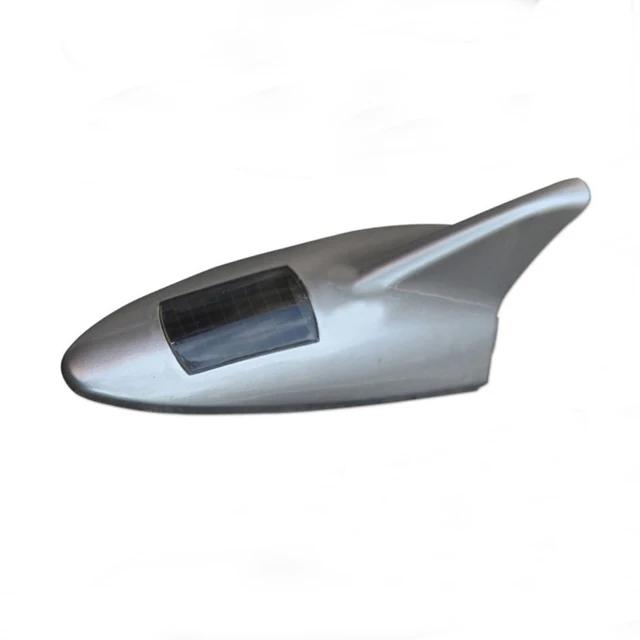 Universal Auto Car Led Warning Lamp Solar Powered Shark Fin Antenna Decorative Warning Signal Tail Light
