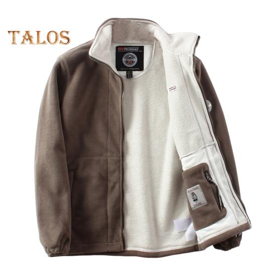 Herren Mantel Revers Langarm Doppelseitiger Polarfleece Mantel mit Taschen Herbst Winter Einfarbig Lässige Oberbekleidung