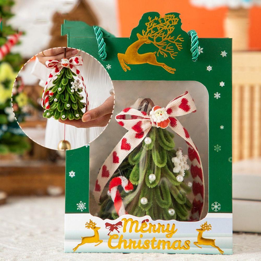 Plush Christmas Tree Pendat Material Package Craft Christmas Tree Stems Material  Birthday Gift