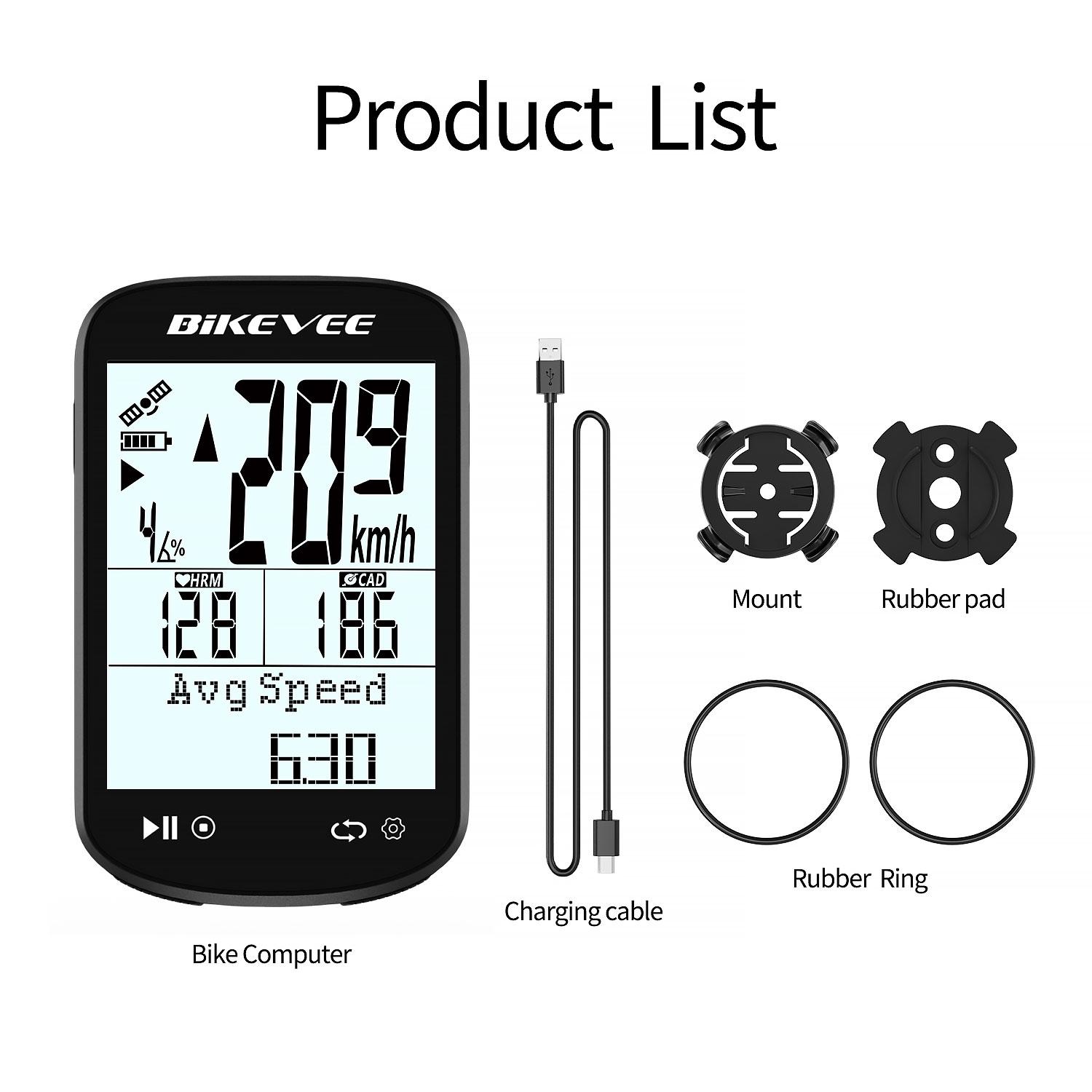 

Newest 2.6 5.4 Bluetooth ANT+ Wireless GPS Bike Computer Smart Cycling Speedometer Odometer Tracker with Cadence Speed Sensor BKV-100A