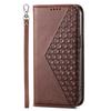 For iPhone 16 Wallet Case Calf Texture PU Leather Phone Cover with Strap