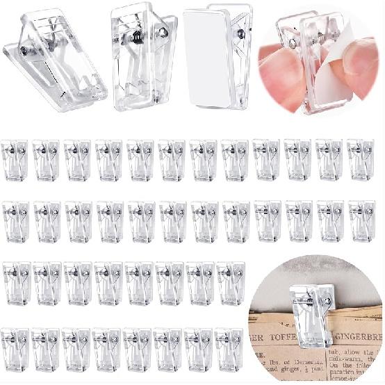 40PCS Tapestry Wall Hanging Clips, Tapestry Hangers Adhesive Clips for Hanging and Organization